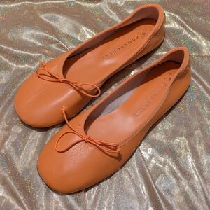 Prosperine Orange Ballet Flats NEW